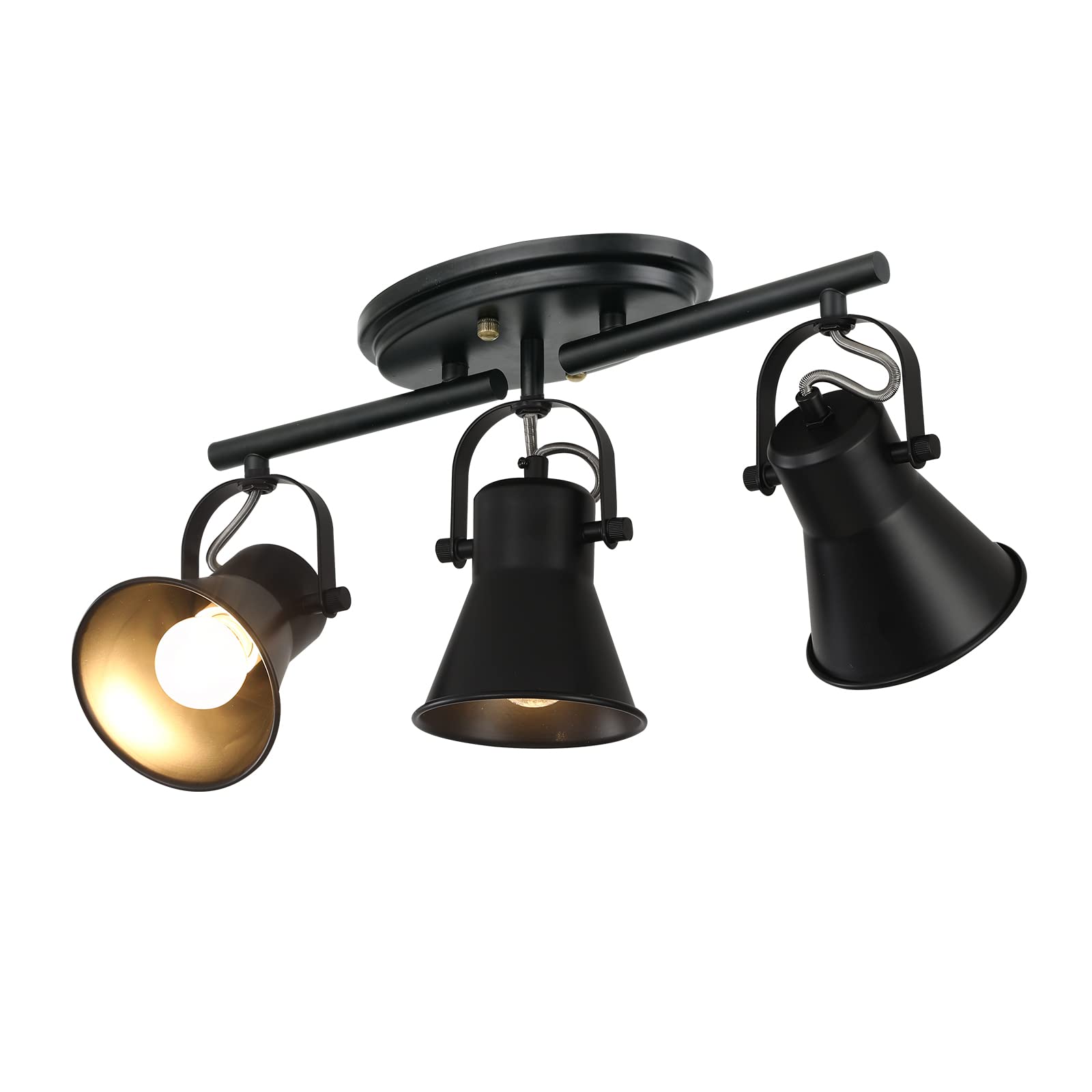 SEEBLEN 3-Lights Ceiling Track Lighting Fixtures Can Used for Mirror Front Wall Lights  Adjustable Ceiling Spotlight 3-Light Vanity Lamp