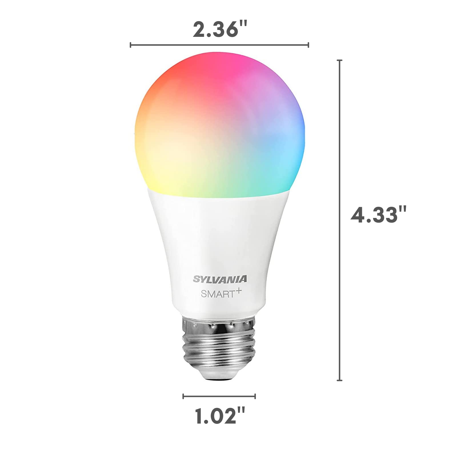 Sylvania 74933 Smart A19 LED Light Bulb for Smart Home Decor, Zigbee Hub Required, Energy Saving 8W - 800 Lumens 120 Volts Dimma