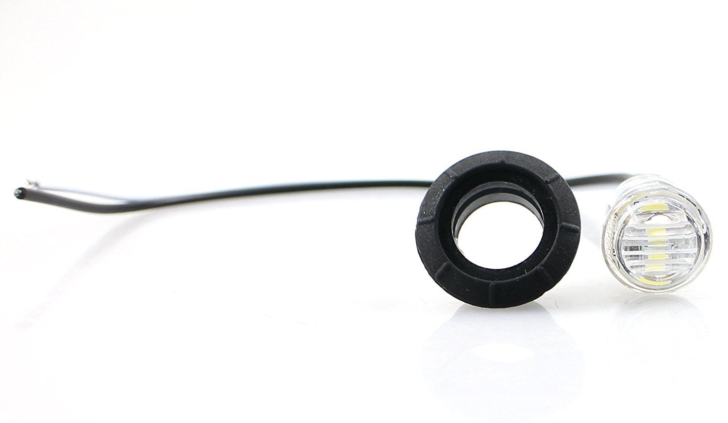 (Pack Of 50) Madcatz Red Light (Clear Lens) 3/4 Inch Bullet Side Led Marker Trailer Lights Clearance Indicator 12V Dc