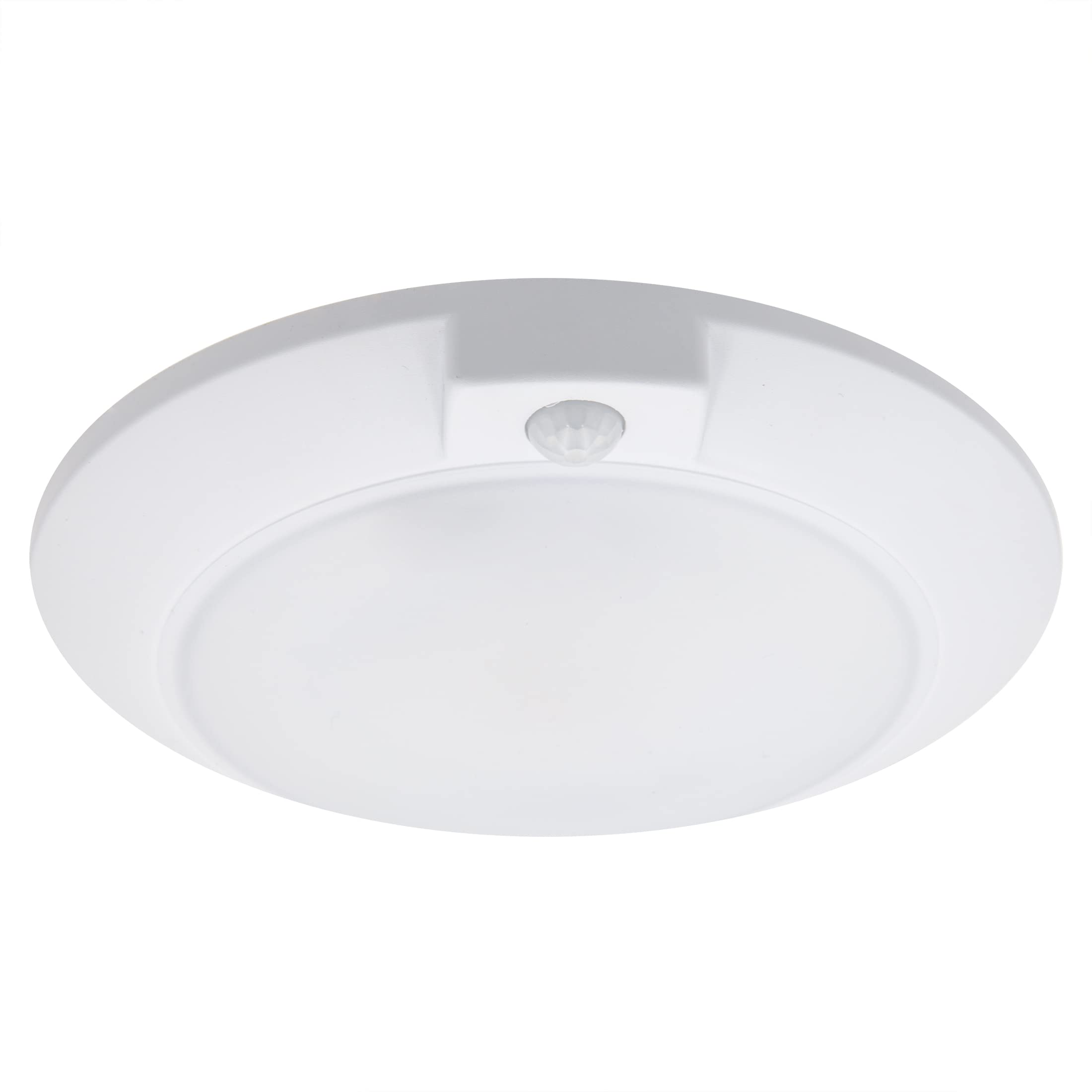 Maxxima Motion Sensor LED Ceiling Light Fixture - 600 Lumens, 3000K Warm White, Indoor Dome Light, Model MCL-710600W