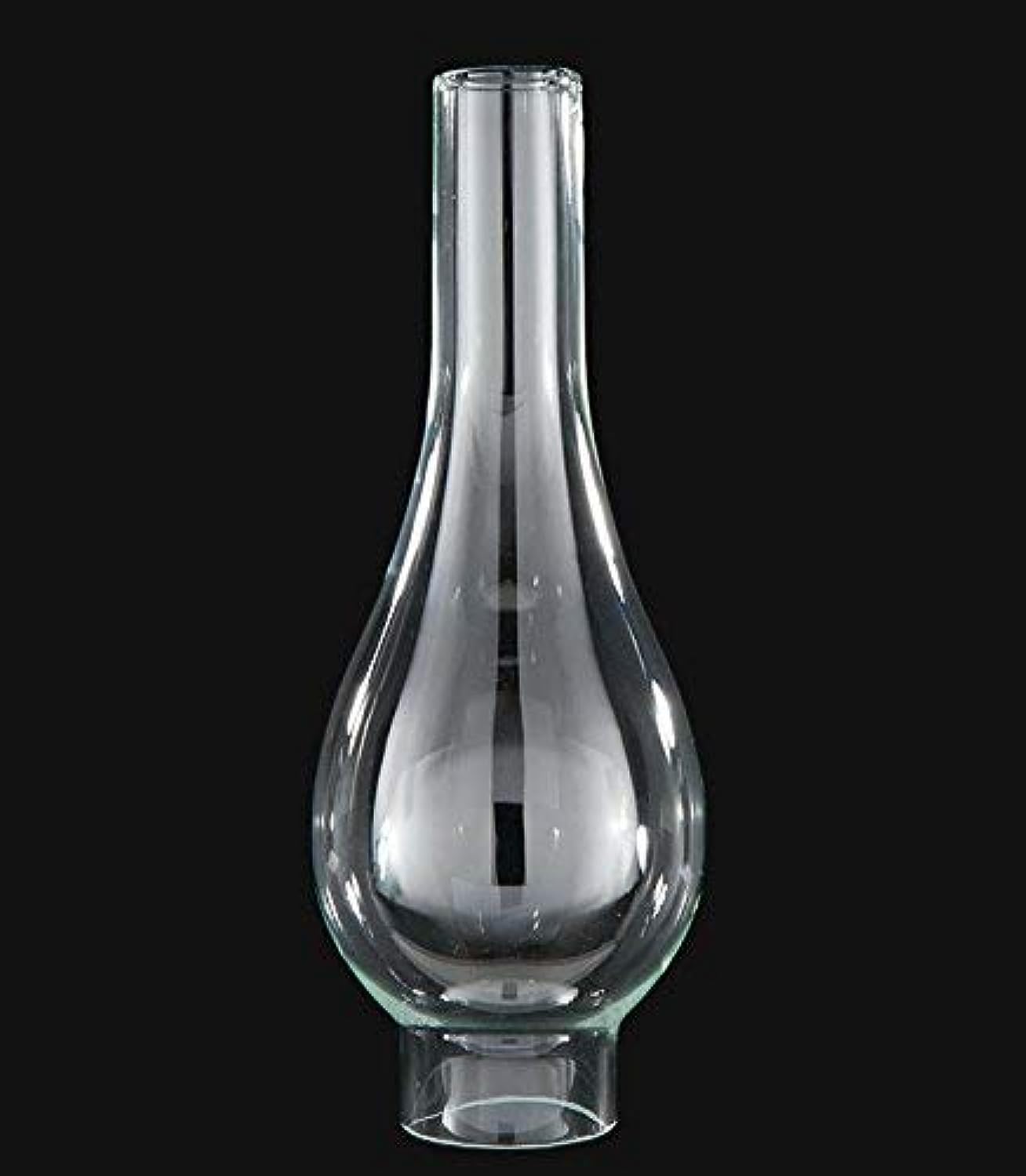 B&P Lamp 2 Inch By 9 3/4 Inch Italia Bombe Clear Glass Lamp Chimney For Vintage And Antique Style Lamps