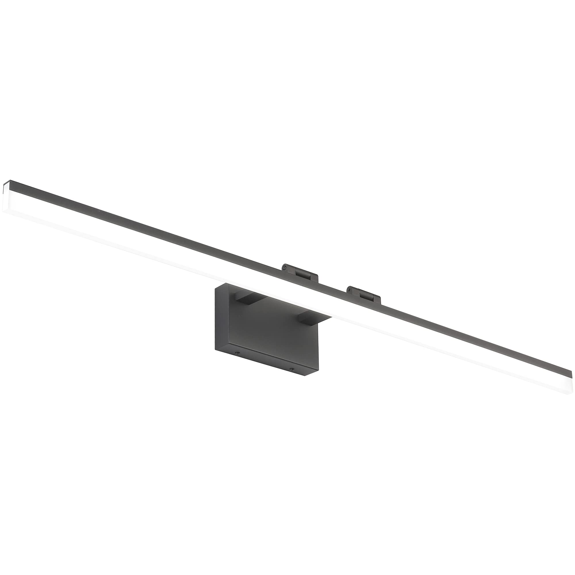 SOLFART Dimmable LED Vanity Light Fixture, 47.2 inch, Black, Aluminum & Acrylic, Model 8778-1200mm-6000K