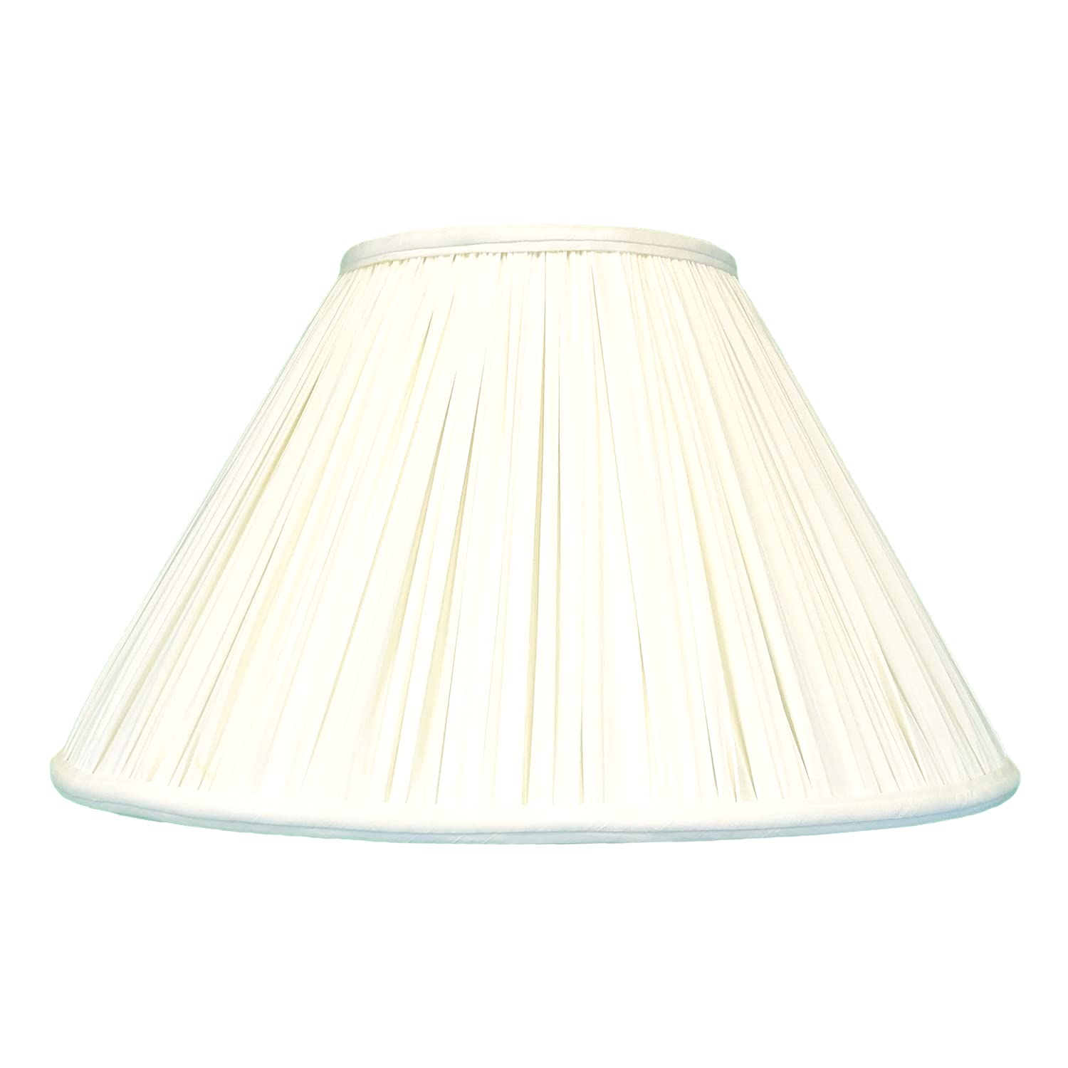 Royal Designs Coolie Empire Gather Pleat Basic Lamp Shade, Eggshell, 7 X 20 X 12.5