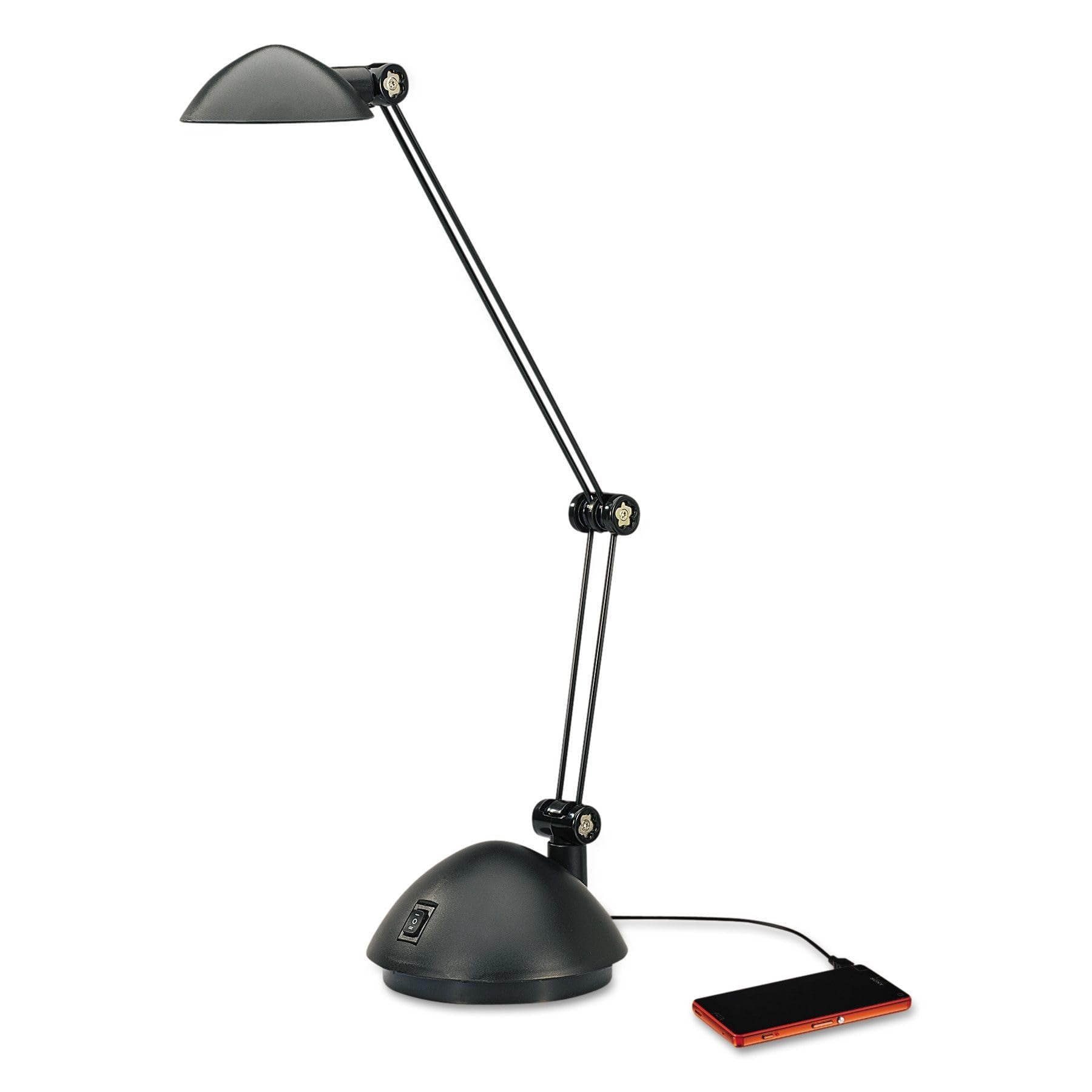 Alera Aleled912B - Twin-Arm Task Led Lamp With Usb Port