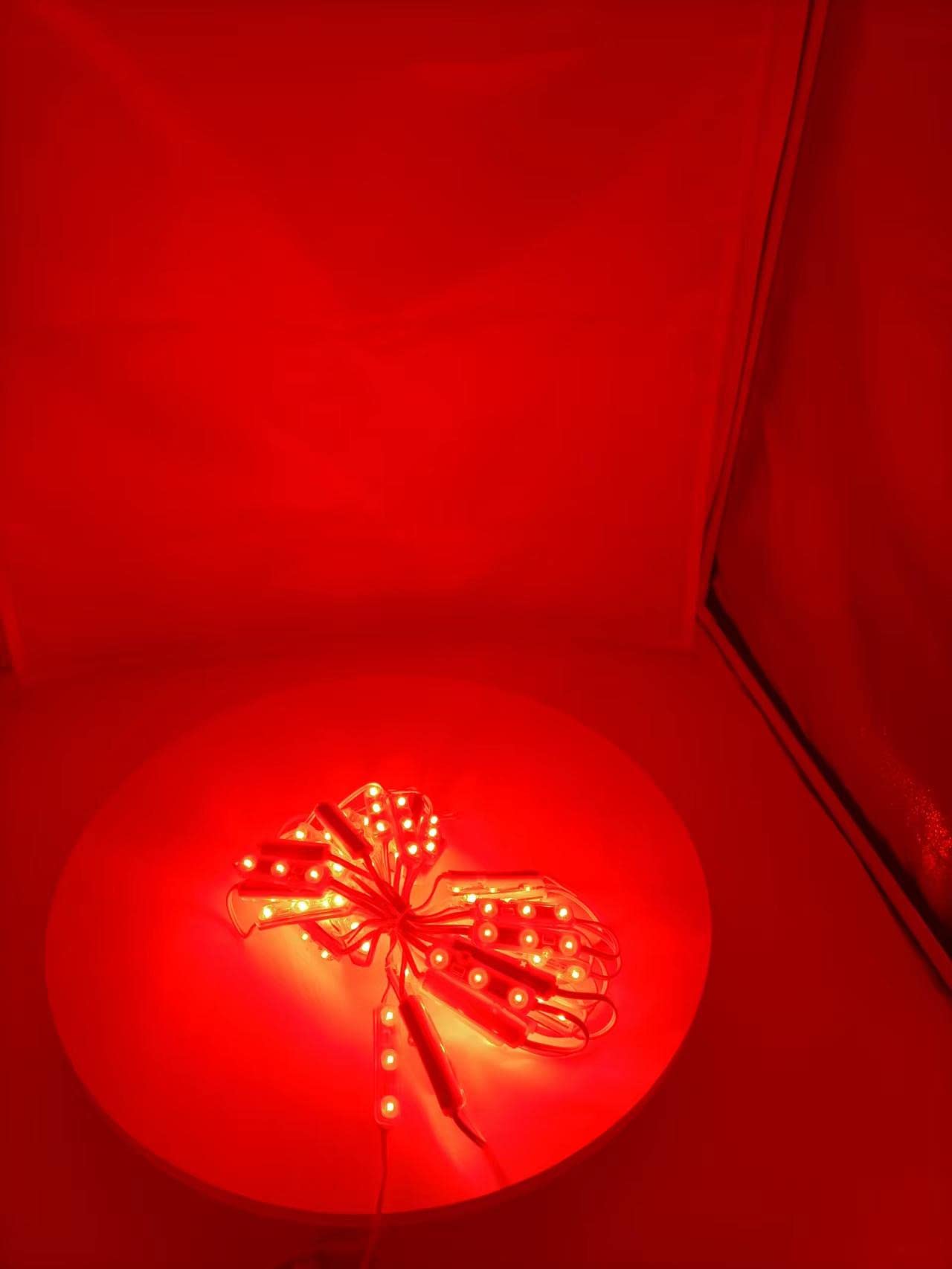 Q Qingchen Led Module Red 12V Dc 1.2W 25Ft 50Pcs/Chain 5630Smd Module Strip Light For Lightbox Letter Advertising Signs With Tape Adhesive Backside (100Pcs Pack)