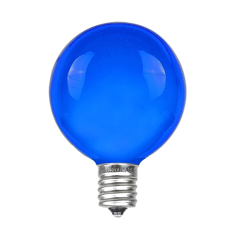 Novelty Lights 25 Pack G40 Blue Outdoor Globe Bulbs, Light Bulbs Glass Incandescent Bulbs With 3000 Hour Lifespan, Globe String