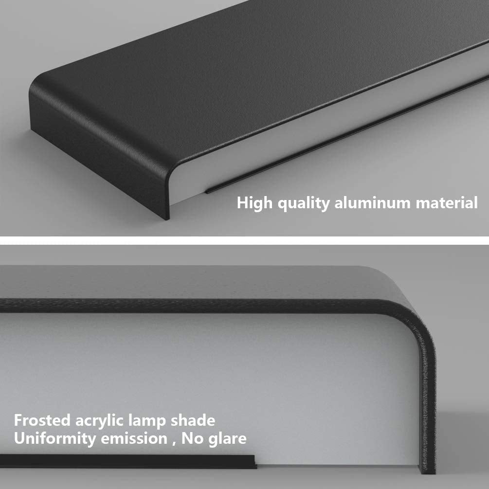 Ralbay LED Bathroom Vanity Light 35W Up and Down 43.3in Matte Black Fixture
