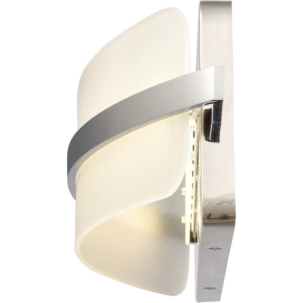 Elk Home Curvato 1-Light Vanity Light, Polished Chrome, Opal Etched Glass, Modern Style
