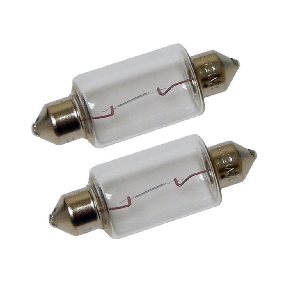 Perko Double Ended Festoon Bulbs - 12V 15W .97A - Model 0070DP1CLR - Plastic - Pair