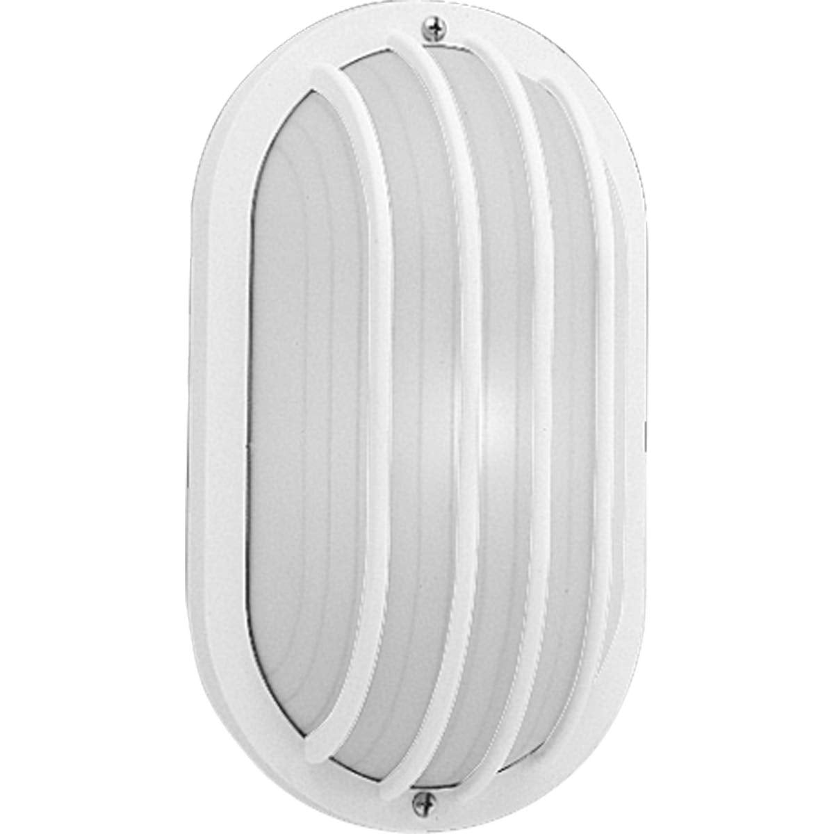 Progress Lighting P5705-30 Outdoor Bulkhead Light, 10.5in Width x 5.875in Height, White, Plastic