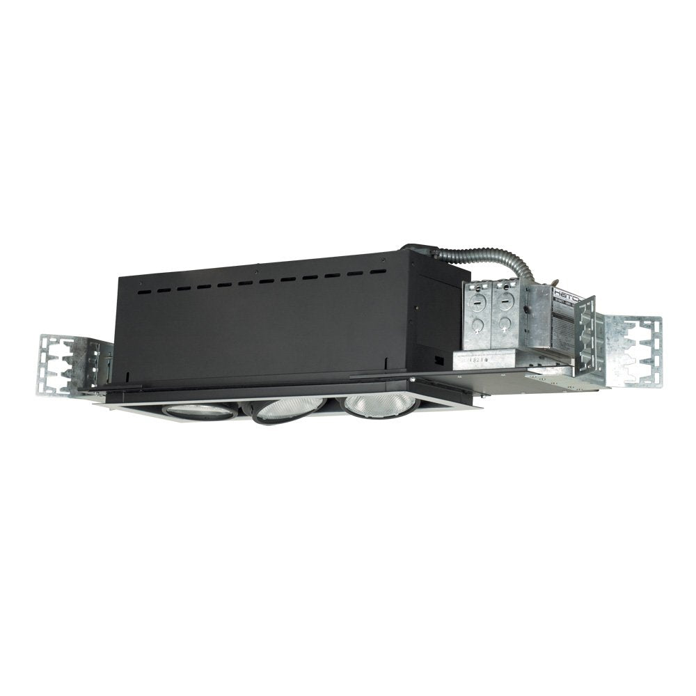 Jesco Lighting MYMH3070-3EWB Modulinear 3-Light Adjustable Yoke Metal Halide 70W PAR30, Length: 35-1/8in, Black Interior/