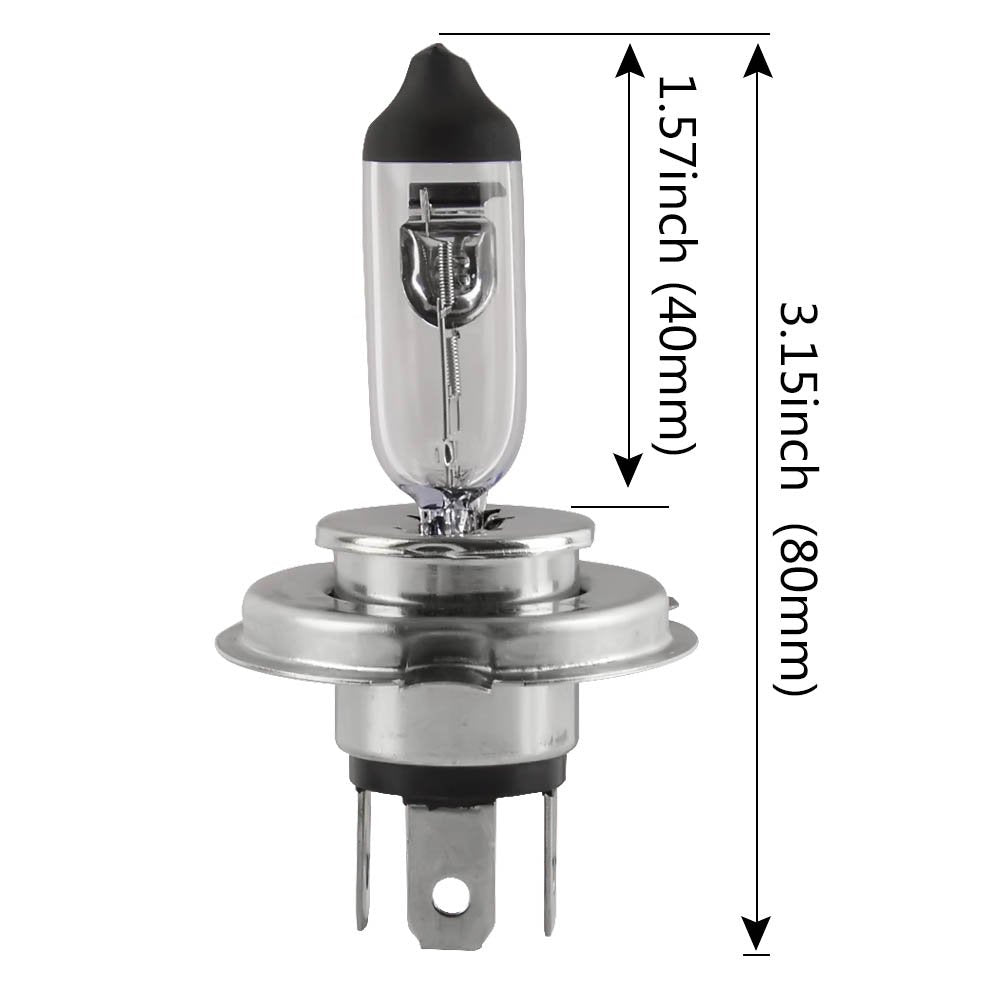 Safego H4 Halogen Headlight Bulb - 55W 9003 High/Low Beam Fog Light Replacement,Halogen Light Bulbs,DOT Compliant,Universal Ligh