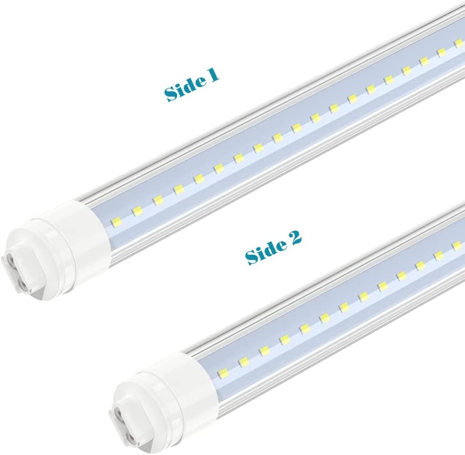 JESLED 5ft LED T8 T10 T12 Tubes, 36W R17D/HO Base, 6000K Cool White, 4-Pack