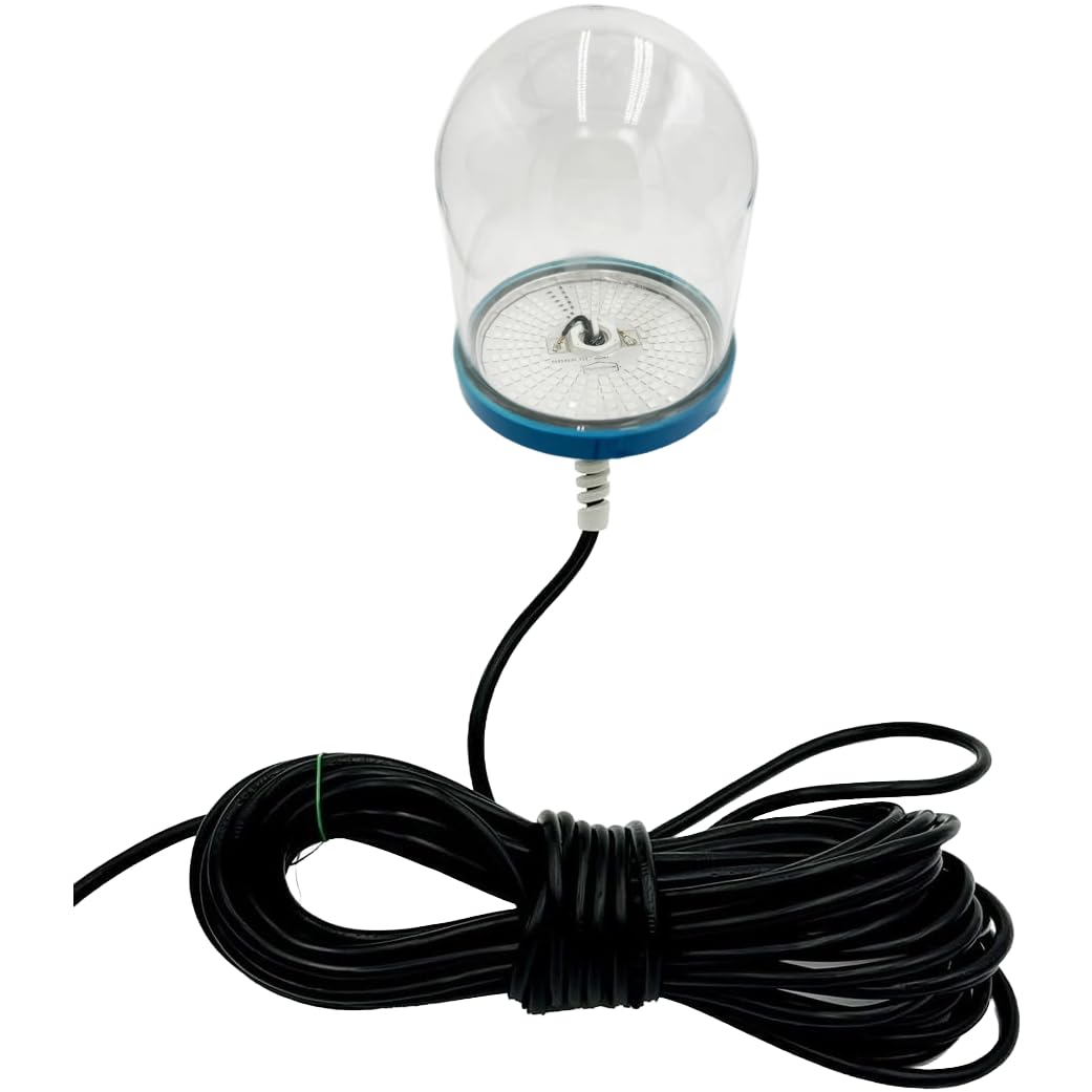 Hydro Glow Sea Floor Dock Light- 50Ft Waterproof Cord, Bright Led Green/Blue Glow, Perfect For Night Fishing, Piers & Waterfront