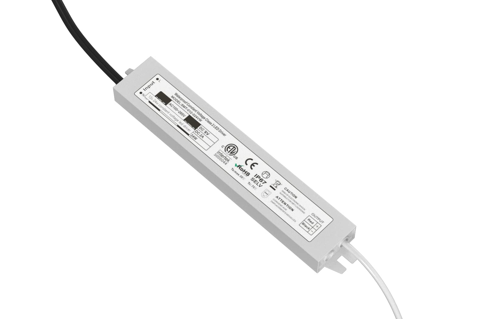 Led Driver 24W Power Supply - Ip67 Waterproof Transformer For Lumanumbers Led Address Numbers, Low Voltage 9V Dc Power Supply (S