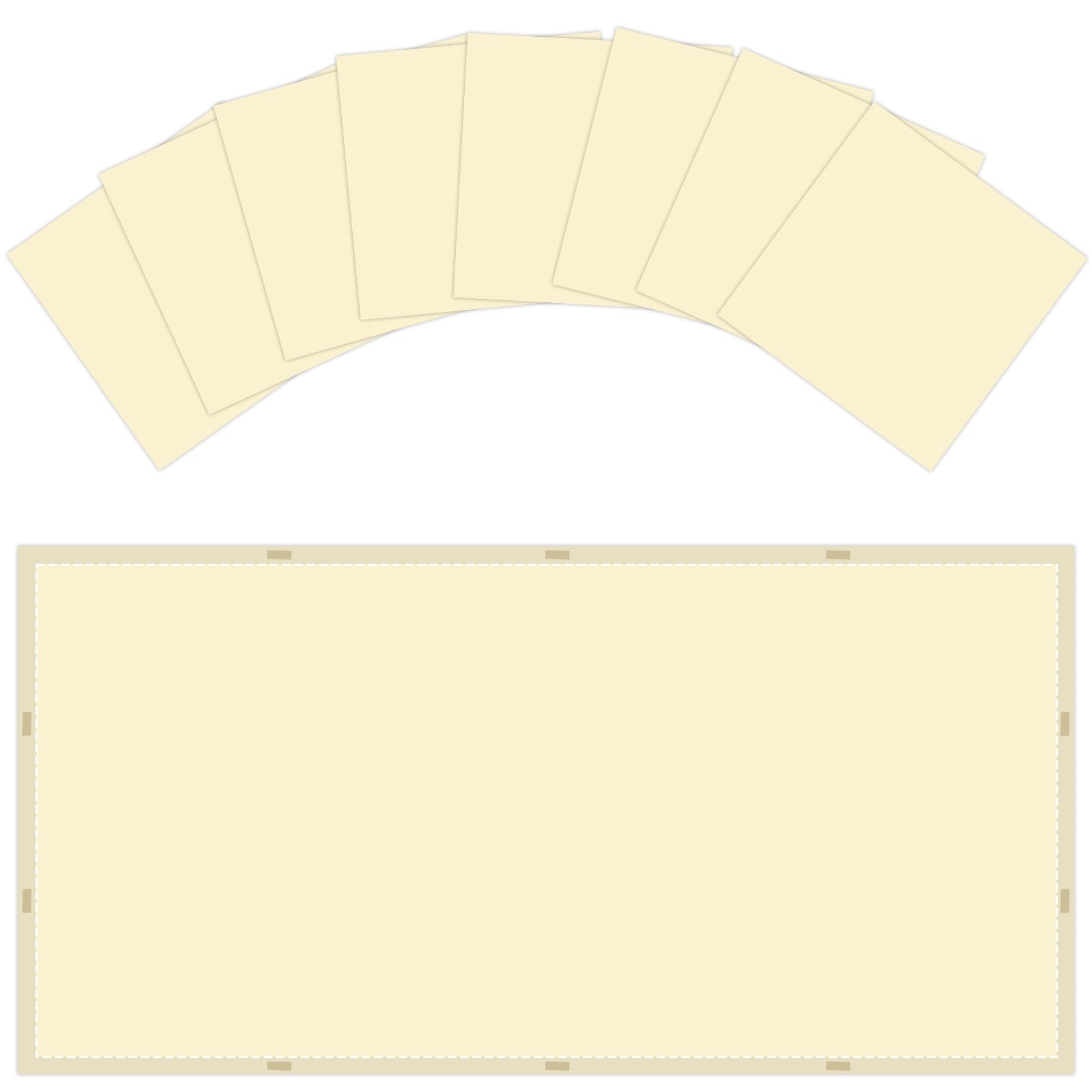 Wiooffen Fluorescent Light Covers 4x2 Feet Magnetic Filter Yellow Polyester, Model YM0801, 8 Pcs for Classroom & Office Use