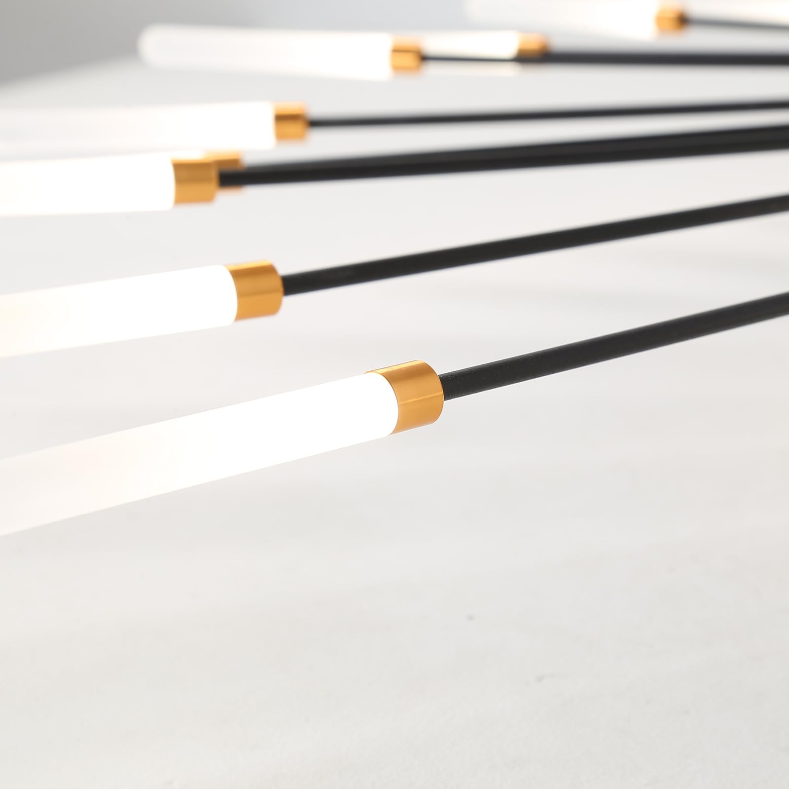 Jaymp Ceiling Light Modern Flower Shape Ceiling Lamp For Dining Room Kitchen Hallway Flush Mount Metal Acrylic Sputnik Firework Petal Led Lighting Fixture (Matte Black, 28 Lights)