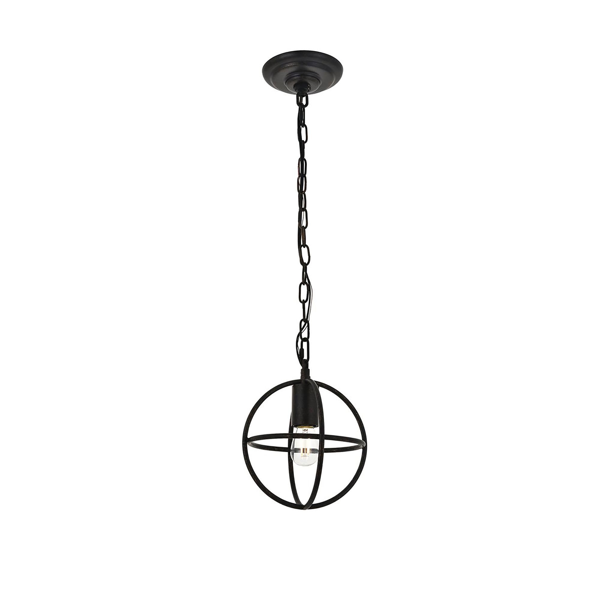 Living District Indoor Modern Home Decorative Bright Ceiling Octavia 1 Light Dark Brown Pendant