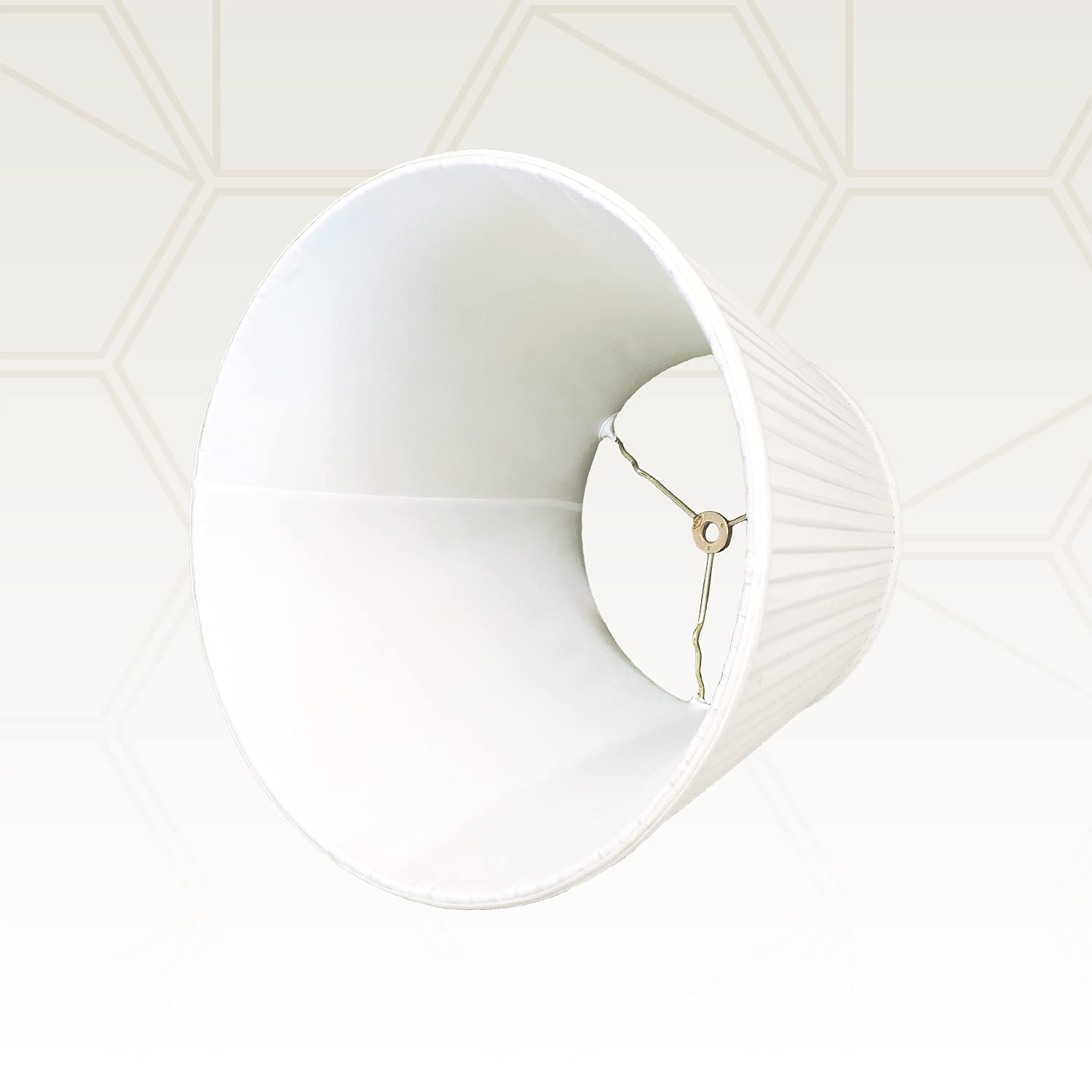 Royal Designs &quot;Deep Empire Side Pleat Basic Lamp Shade, White, 9&quot;&quot; X 18&quot;&quot; X 14&quot;&quot;&quot; (Bs-728-18Wh)