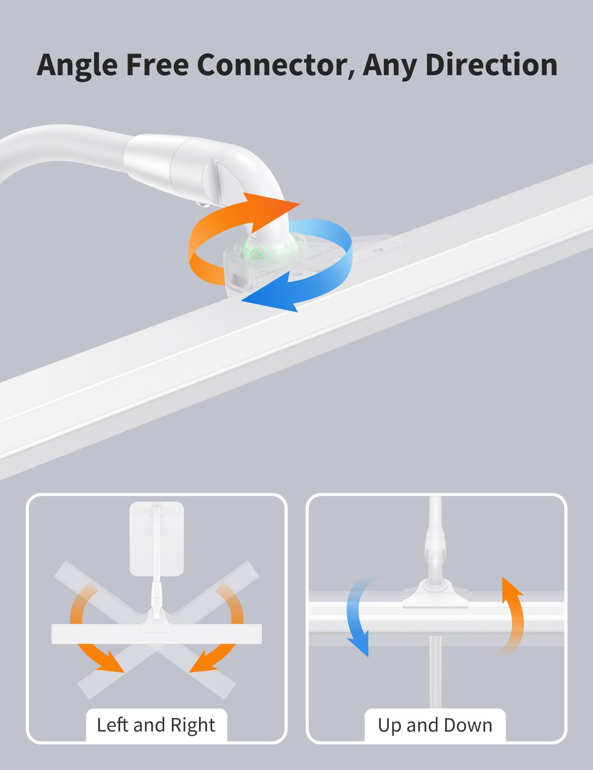 Kary White Led Desk Lamps For Home Office, Tall Computer Desk Light,Flexible Gooseneck Adjustable Office Lamp,Dimmable Desk Lamp