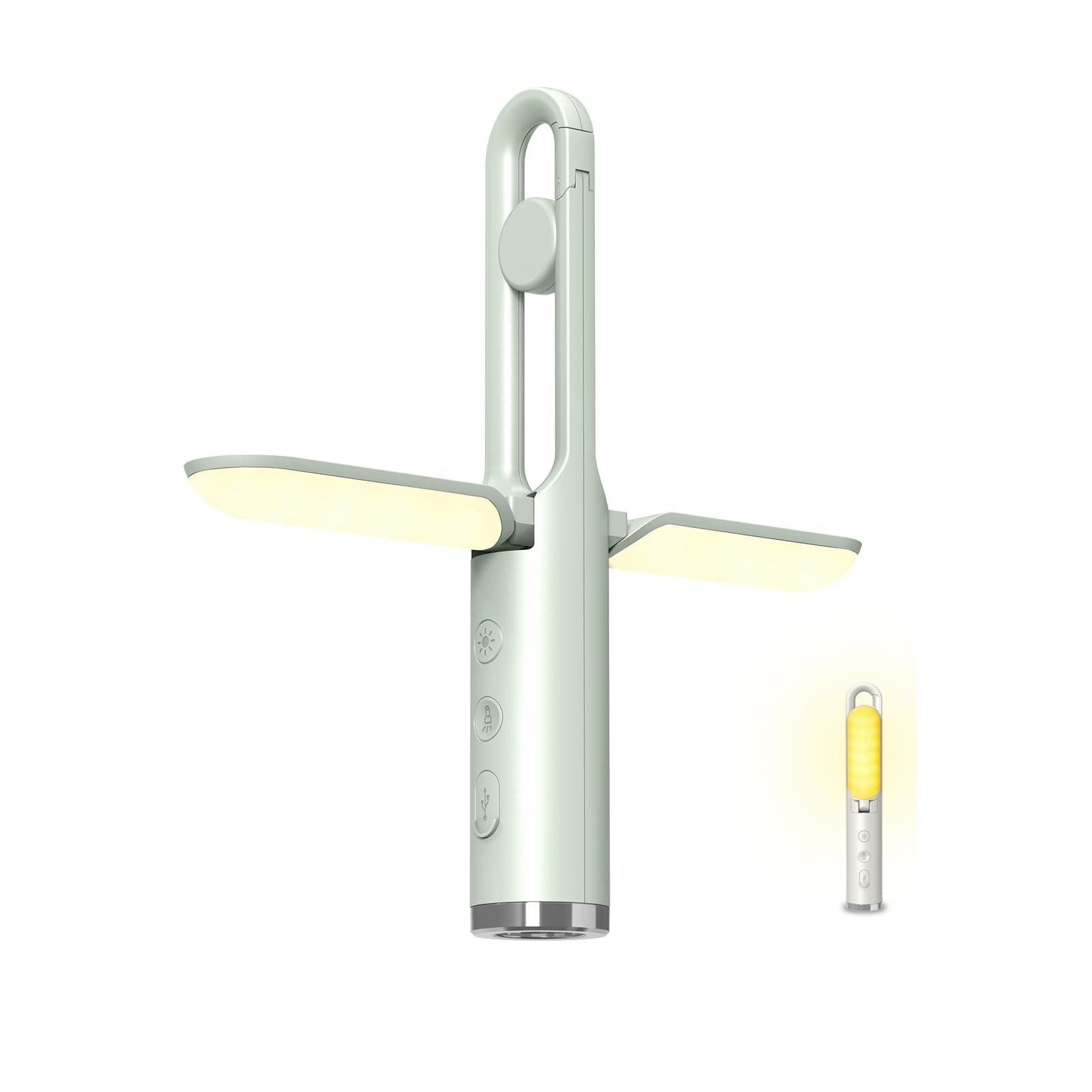 LED Camping Light, JMKMGL Foldable Rechargeable Light Built-in 2400mAh Battery, 5 Mode, Multifunctional Emergency Light with Fla