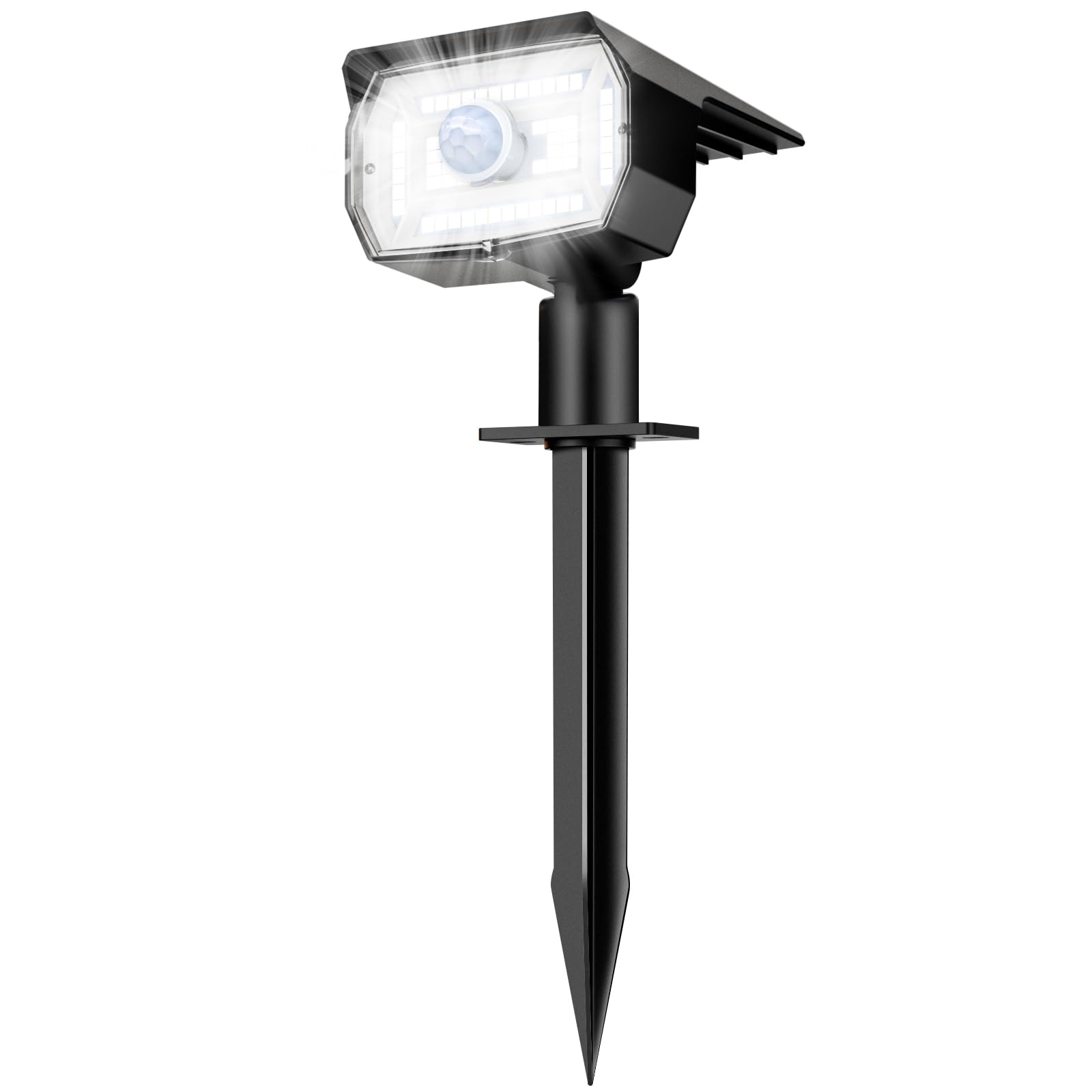 nipify 1 Pack Solar Lights Outdoor Waterproof, Motion Sensor Spot Lights 3 Modes Solar Powered Spotlights 2-in-1 Auto On/Off Lan