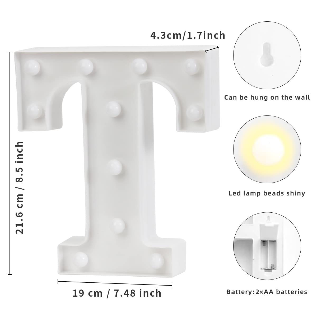 Laerjin Marquee Letters With Lights - Decorative Led Light Up Number Sign For Night Light Wedding Birthday Party Christmas Home