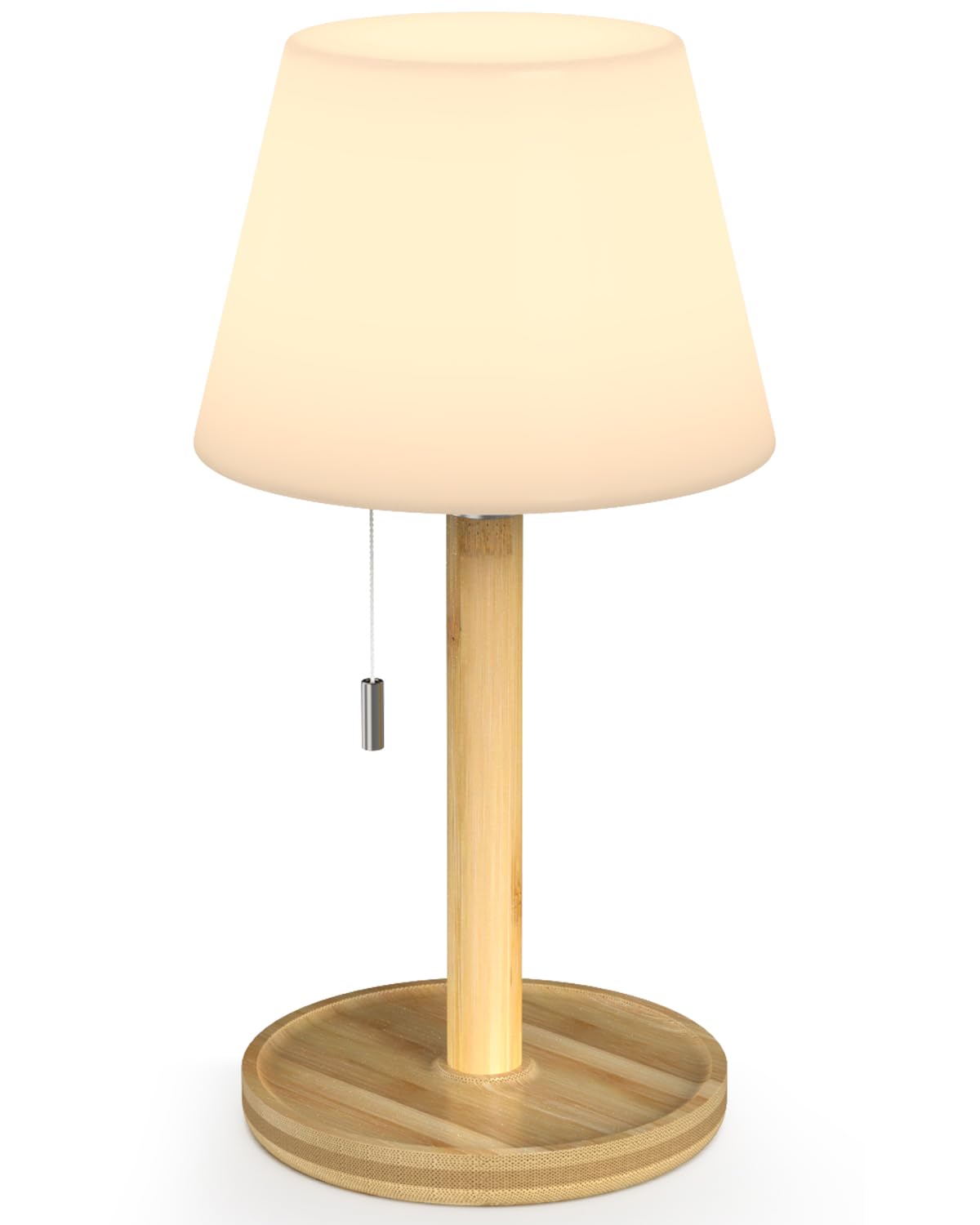 Outdoor Waterproof Table Lamp for Patio, Small Cordless Battery-Operated Lamp, Rechargeable Shower Light, 3 Lighting Modes Desk 