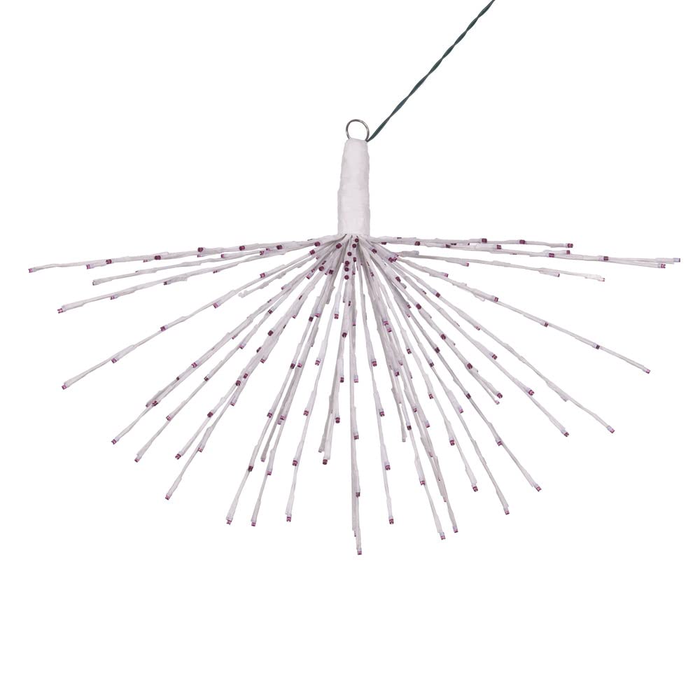 Vickerman 240Lt x 32&quot; White Starburst Purple 5mm LED Lights.