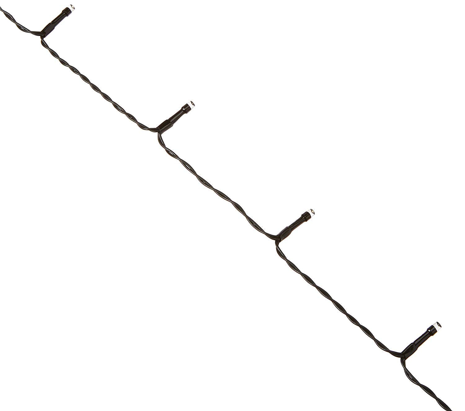 Festive Christmas String Lights, LED, Battery Operated, Timer, 200 Bulbs, White, 1 Count, Model P019134
