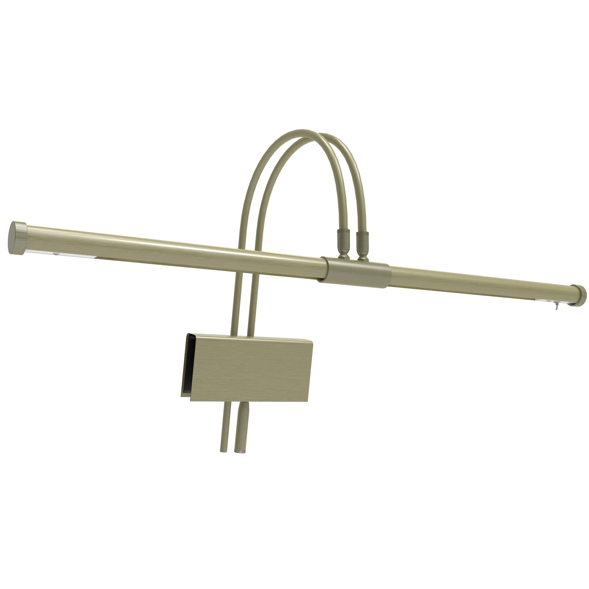 Cocoweb 22'' Grand Piano Lamp, LED, Adjustable, Quality Lighting in Antique Brass, with Plug-in Adapter - GPLED22ABD