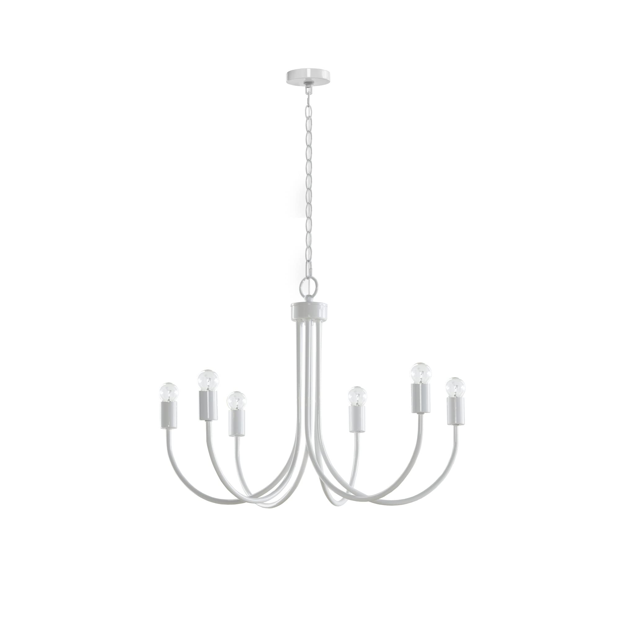 510 DESIGN Ellie Chic Transitional Chandeliers for Bedrooms, Adjustable Dining Ceiling Mount Light Fixture, 6 Bulbs Candelabra S