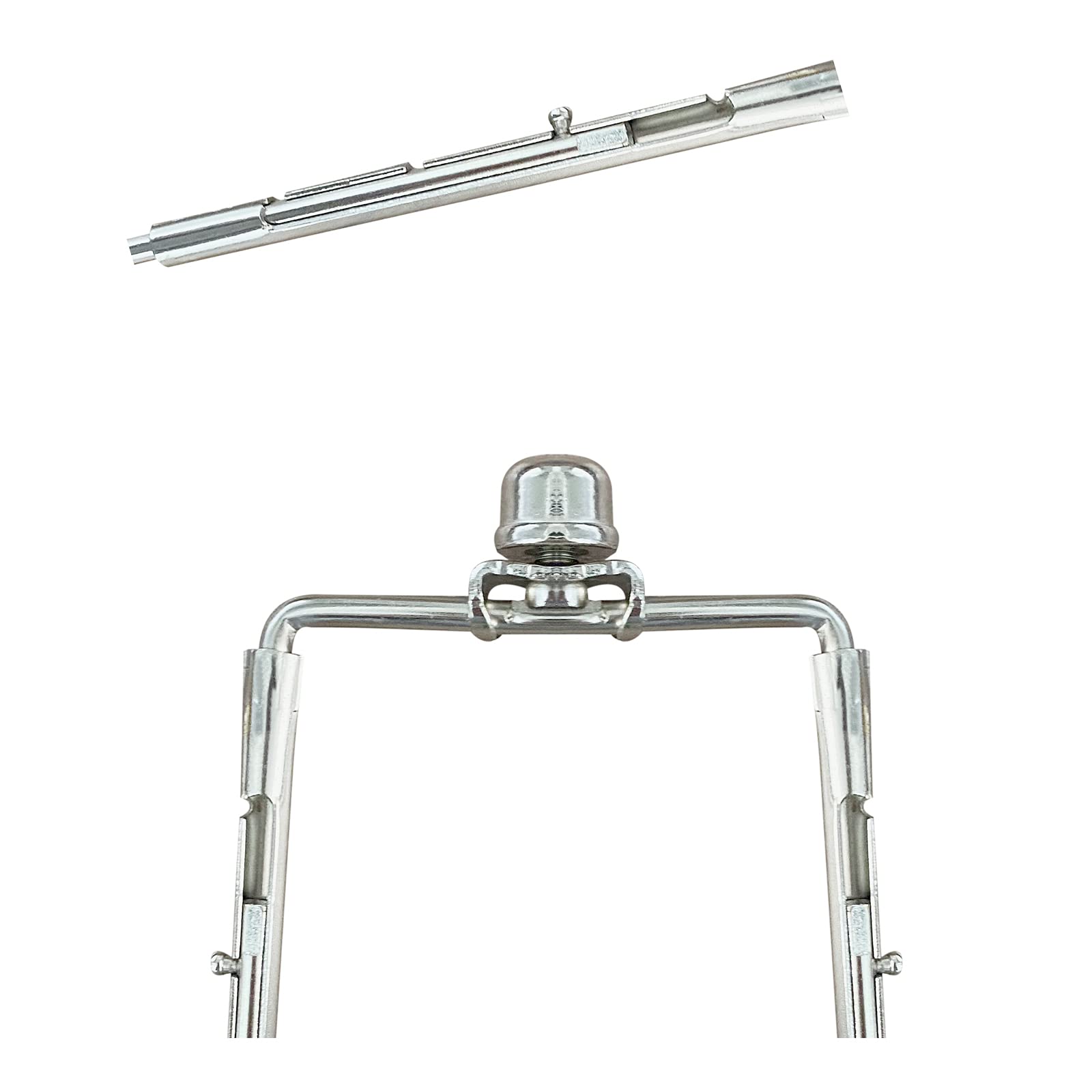 Lamp-Shade Harp Holder Adjustable Support - Tall 7 8 9 10 inch and 3/8 inch Standard Saddle E14 E26 E27 Light Base UNO Fitter Ad