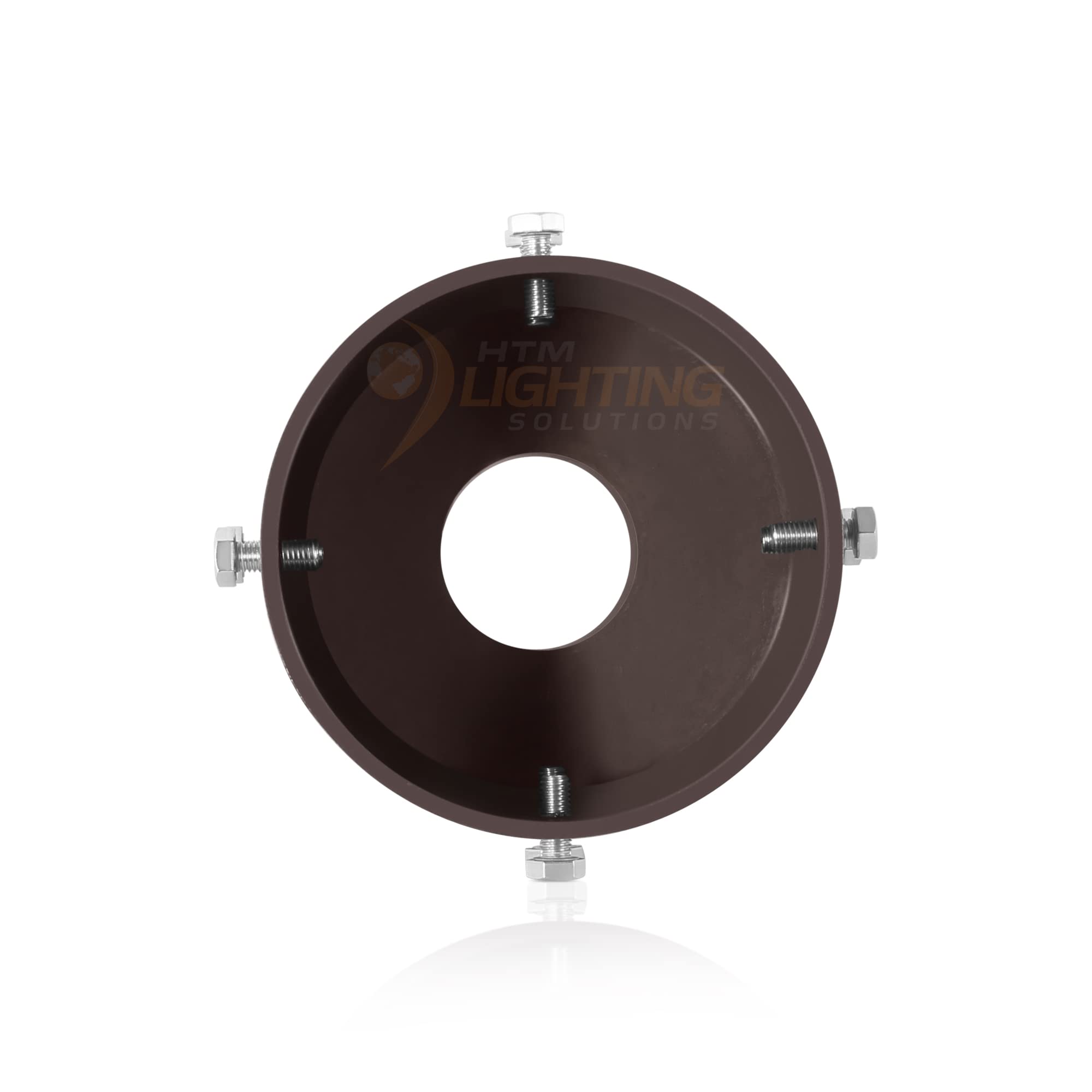 5In Round Pole Mount Bracket Tenon Adaptor With 2-3/8In Single Vertical Tenon For Slip Fitter Mount Outdoor Street Light, Parkin