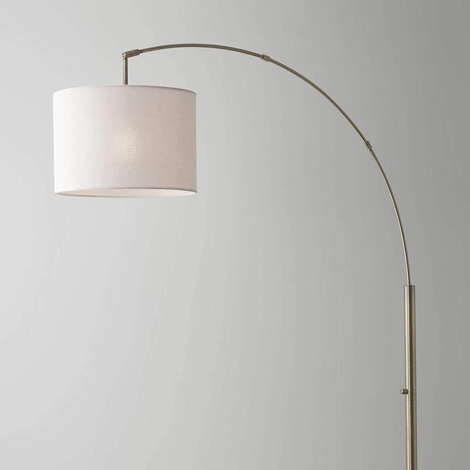 Homeroots Electric: 6.2% Metal: 65.7% Shade: 11.8% Ma 11" X 48" X 73.5" Brass Metal Arc Lamp