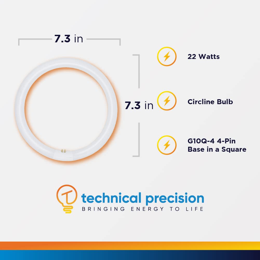 Technical Precision 22-watt T5 Circular Fluorescent Bulb, 1 Count, Model Technical-Precision-Zadro-Rialto-T5-22W, Bronze