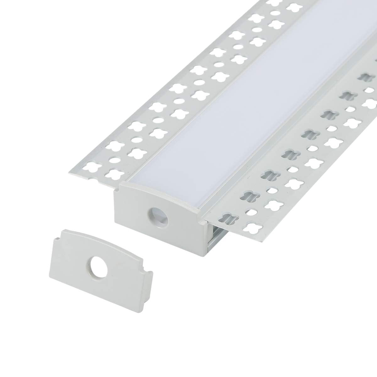 StarlandLed 5-Pack LED Aluminum Channel, Slim Design, 6.6ft Length, Silver Finish, Includes Diffuser and End Caps