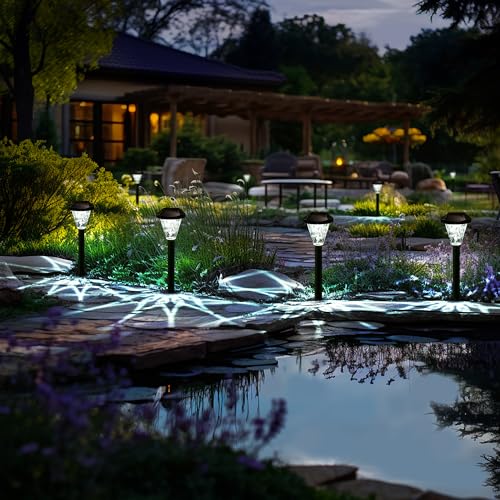 Gigalumi 12 Pack Solar Lights Outdoor Waterproof,New Upgraded Light For Outside,Solar Garden Lights,Pathway Outdoor Light For Pa