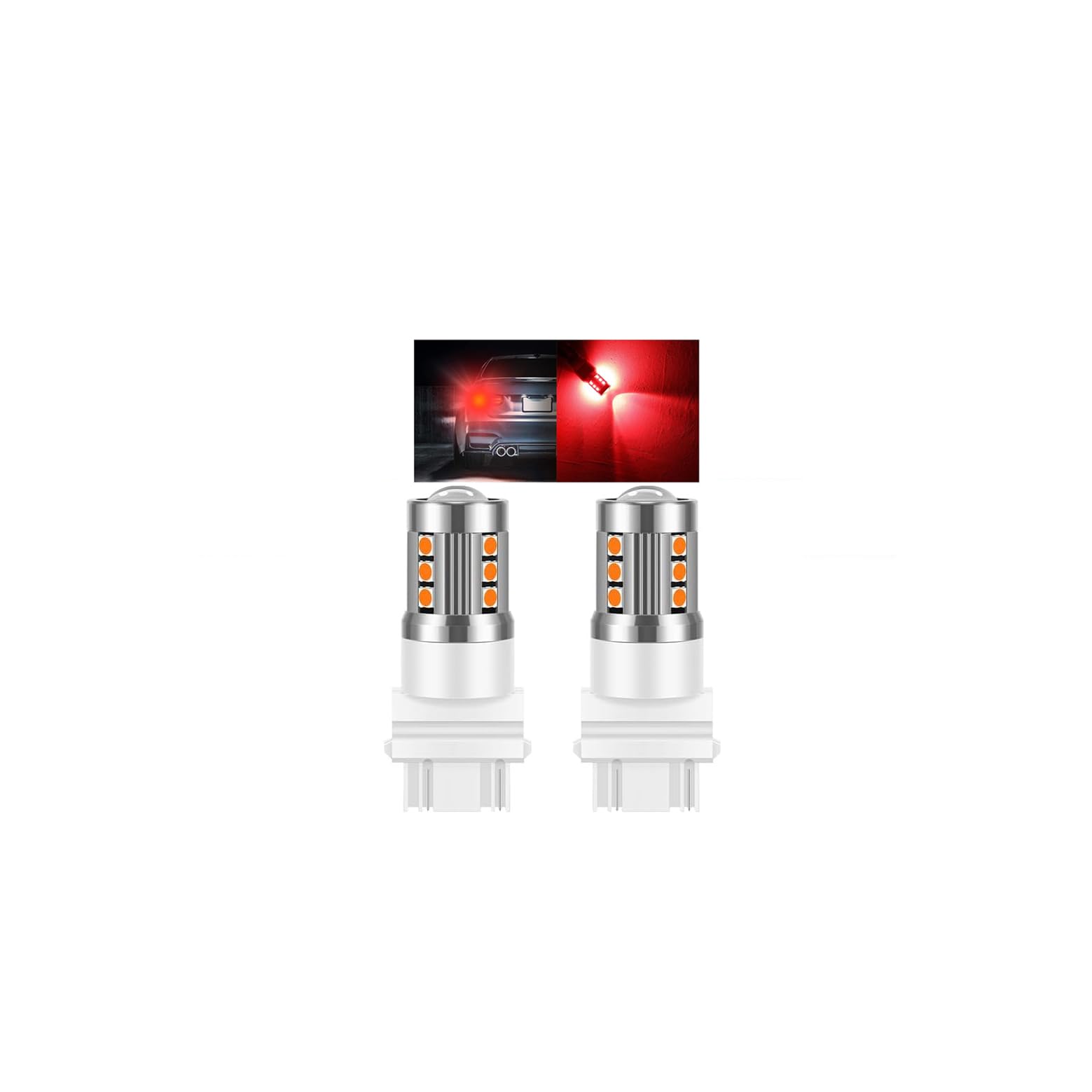 Mandark 3156 Led Car Turn Signal Bulbs  2Pcs Super Bright Automotive Front Rear Blinker Light  Brighter Vehicle Marker Parking Lighting Accessories  Universal For Suv Sedan Truck (Red)