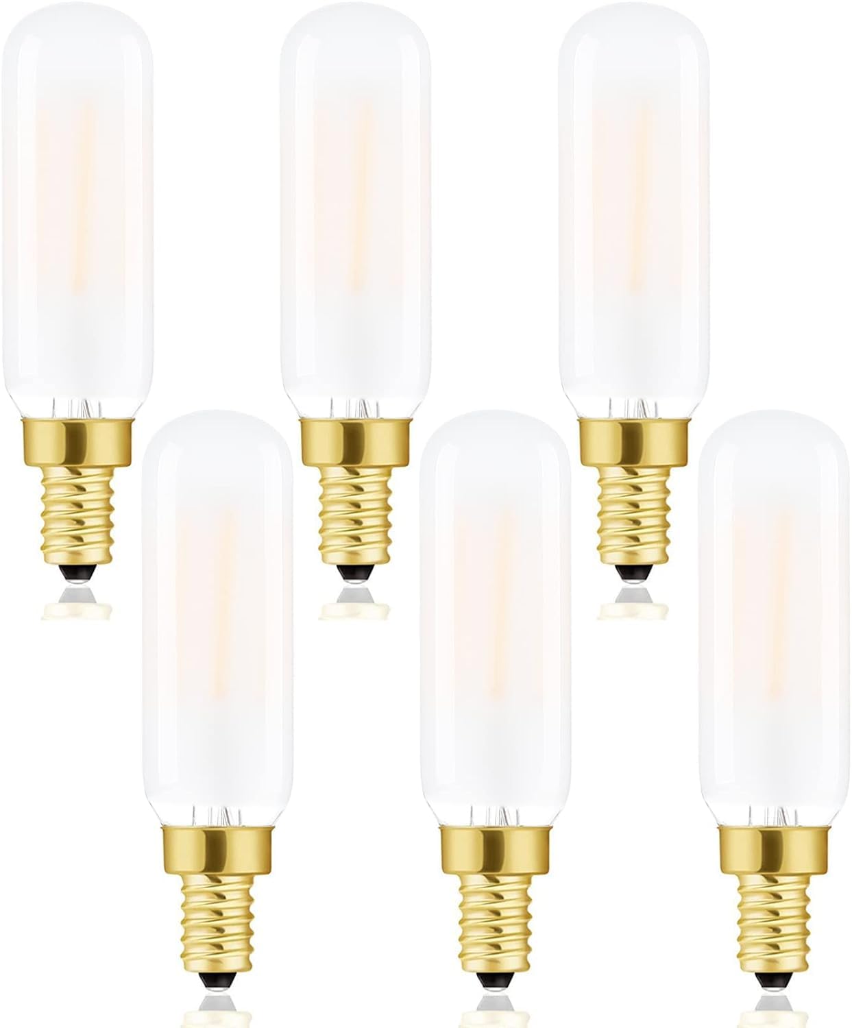 T6 Led Bulb, T6.5 Dimmable E12 Edison Light Bulbs Soft White 3000K, Frosted Glass,250Lm, 25W Candelabra Incandescent Bulbs Equiv