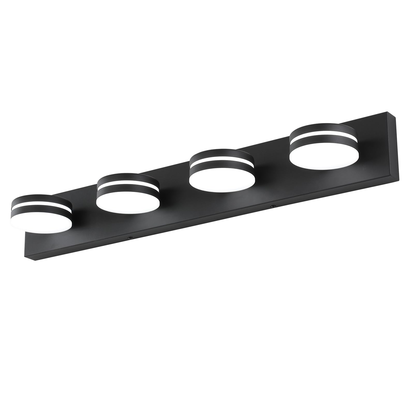 Bicrink 4-Light Bathroom Vanity Light  Matte Black Bathroom Light Fixtures Over Mirror LED Vanity Lights with 360Rotating Lamp Head(32in)