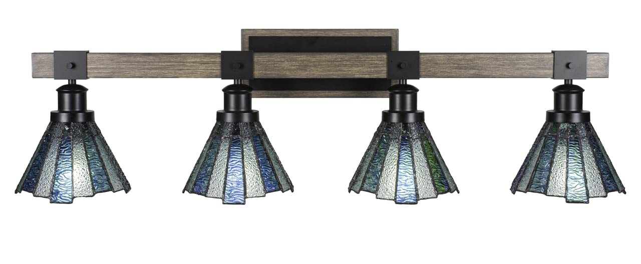Tacoma 4 LT Vanity in Matte Black & Paint Distressed Wood-Look (1844-MBDW-9325)