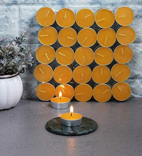 Ein Sof Unscented Tea Lights Candles | Yellow Paraffin Wax Tealight Candle Perfect for Home Decor | Long Lasting | 2 to 3 Hours