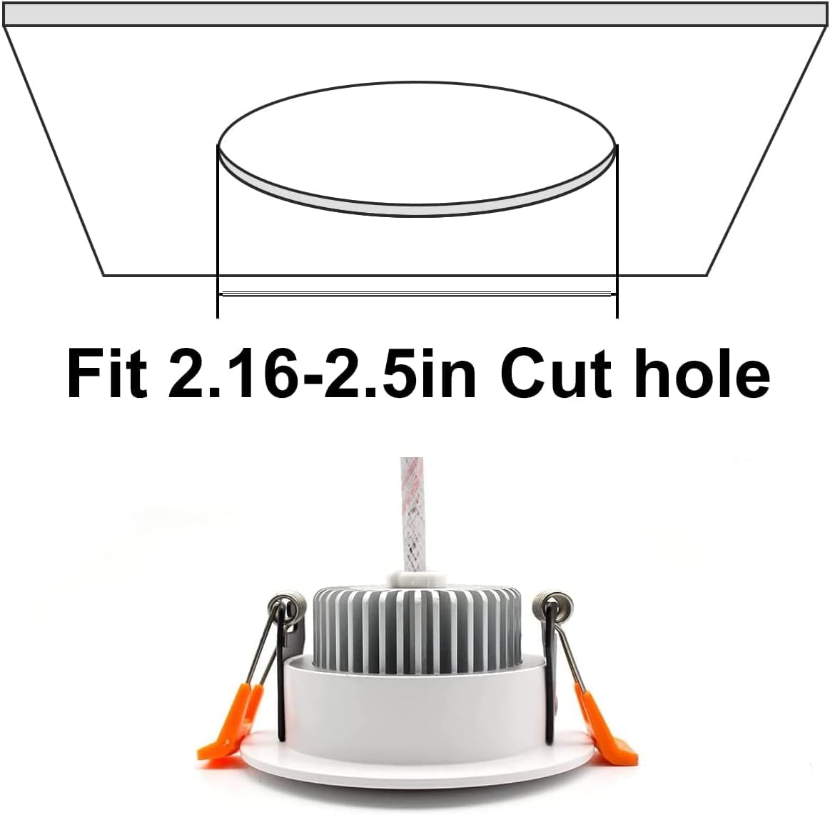 YGS-Tech 2 Inch LED Recessed Lighting, Dimmable 3W, 3000K Warm White, 16 Pack, Plastic