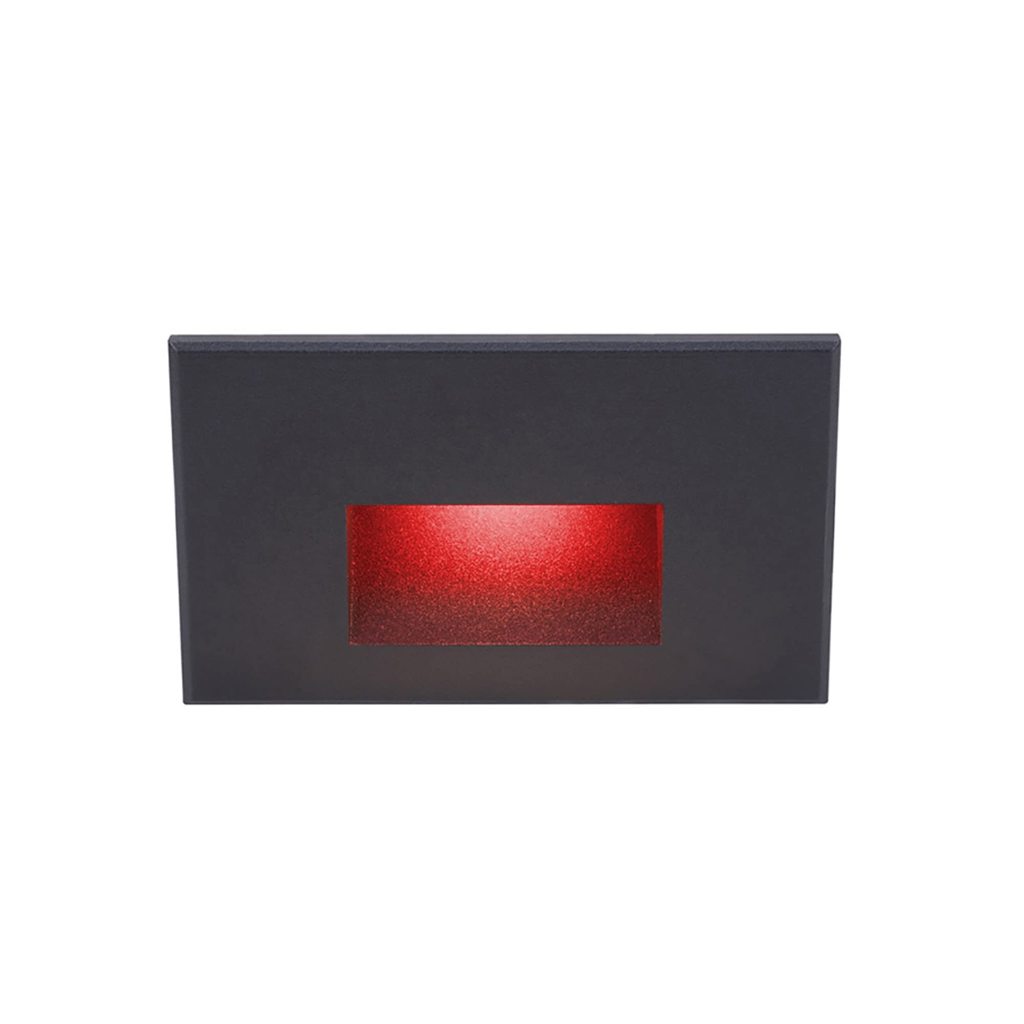 WAC Landscape Lighting, LEDme 120V LED Horizontal Indoor and Outdoor Step and Wall Light Red in Black