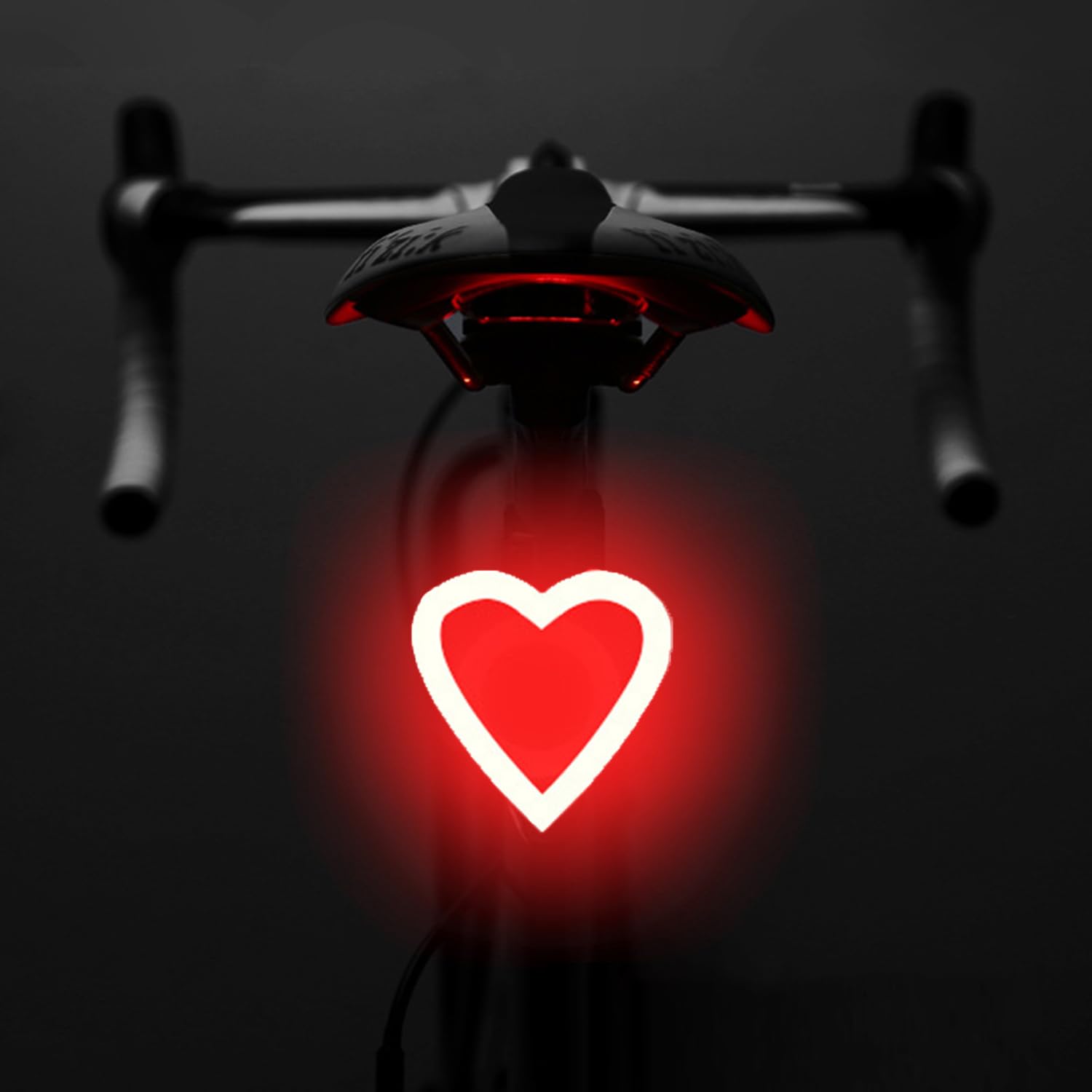 Aailucky Rechargeable Bike Tail Light  Led Bicycle Rear Light For Night Riding  Bright Girls Heart Shape Bike Taillight  Cycling Warning Light For mature-themeds Kids Women  5 Lighting Mode