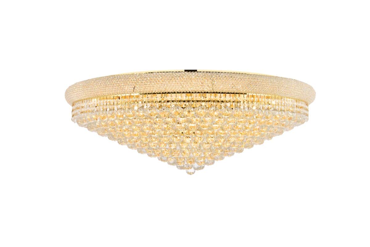 Elegant Lighting Value Primo 30 Light Gold Flush Mount Clear Royal Cut Crystal - Finish:Gold - Finish:Gold - Finish:Gold - Finish:Gold - Finish:Gold - Finish:Gold - Finish:Gold Gold