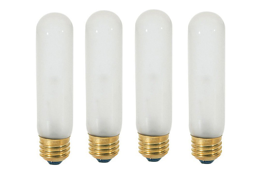 25T10/120V -Tubular - 120V - Medium (E26) Base - Incandescent Light Bulb (Frosted, 25 Watt-4 Pack)