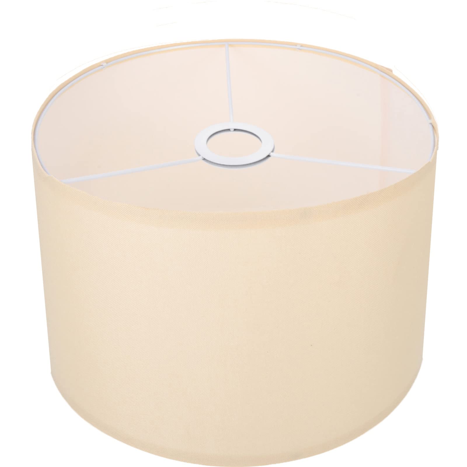 Cloth Lamp Shade Round lamp Small Drum Lamp Shades Fabric Lampshades Barrel Lamp Shades for Table Lamps Floor Lamps (Khaki)