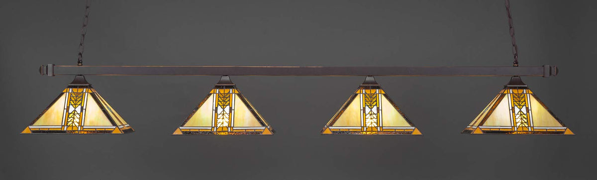 Square 4 Light Island in Dark Granite (404-DG-986)